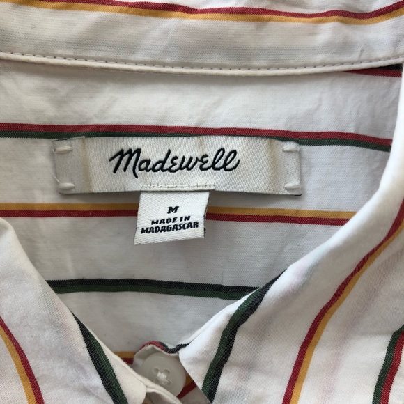 Madewell multi-stripe button down blouse - Picture 2 of 4
